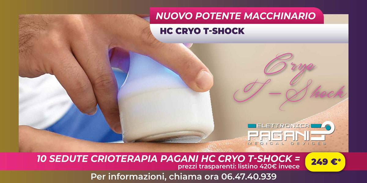 Fisioterapia Parioli Promozione 10 sedute crioterapia Pagani Elettromedicali T-shock a 249€ invece di 420!