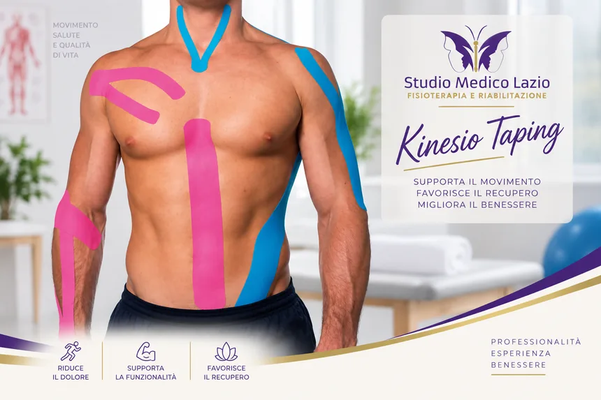 Applicazione del Kinesio Taping in fisioterapia a Roma Parioli