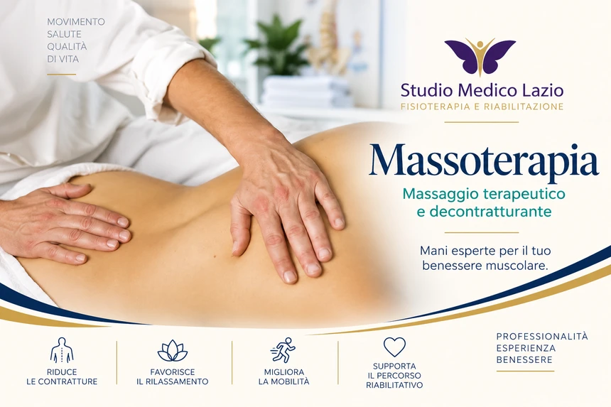 Massoterapia e massaggio terapeutico durante un trattamento fisioterapico a Roma Parioli